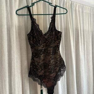 Black Lace Shape-wear Bodysuit